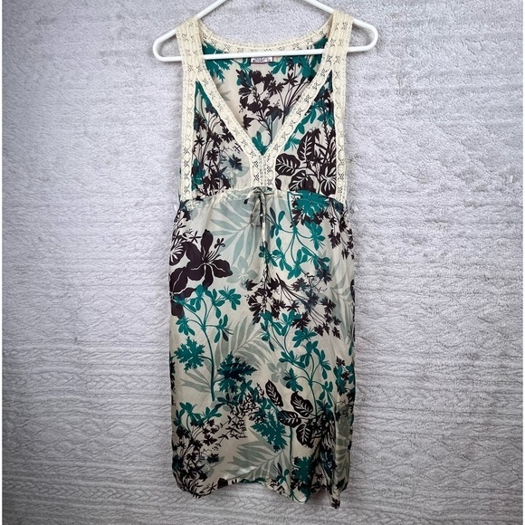 Y2K MAX & CO By MAX MARA Baby Doll Dress Floral Boho Lace Sz Small - Picture 1 of 13